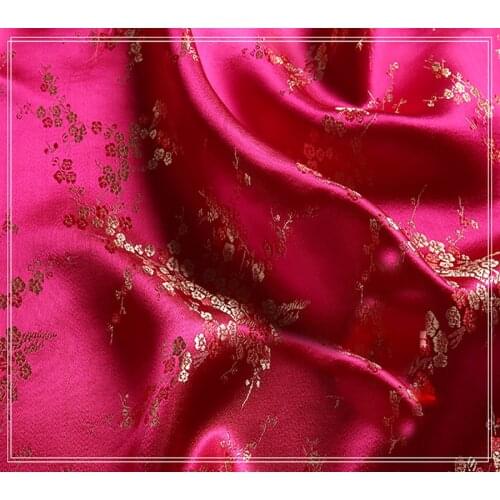 Plum Blossom style Brocade Fabric Damask Jacquard Apparel Costume Upholstery Furnishing Curtain DIY Clothing Material BY meter