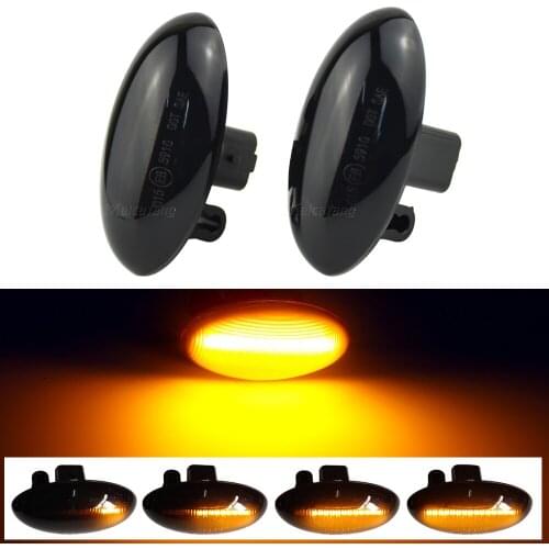 LED Turn Signal Light Dynamic Side Marker Sequential Blinker Lamp For Peugeot 307 206 407 107 607 Citroen C1 C2 C3 C5