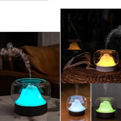 400ML USB Air Humidifier Moutain View Spray Port Essential Oil Aromatherapy Diffuser Cool Mist Maker Fogger Home Office