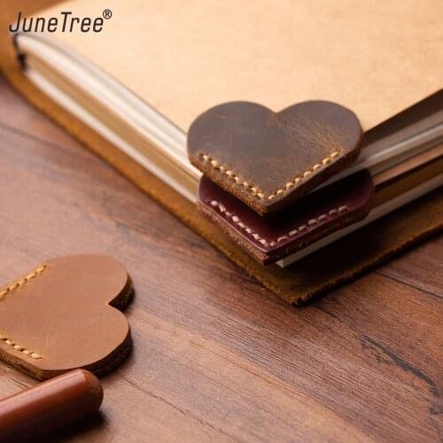 Vintage Genuine leather bookmarks for notebook Mini Corner Page Marker Bookmark Reader Teacher Gift notebook accessories diary
