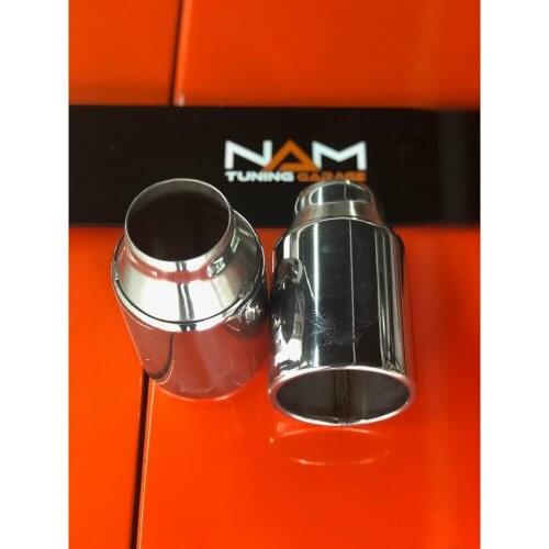 1pair 100 mm 1cm Universal Exhaust Tip Exhaust System End Pipe Car Exhaust Pipe Stainless Steel