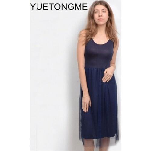 Retro Dresses Women Casual Dresses Sleeveless Midi Dresses Lady BT056A