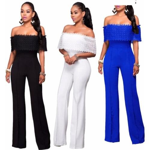 2019 Fashion Women One-piece Clothing tube Jumpsuit Lace Cool Sexy Bodysuit