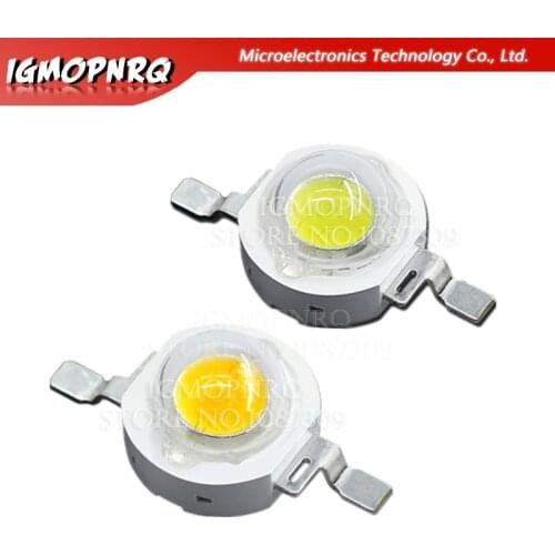 10PCS 1W LED White Red Yellow Green Blue 5 Colors high power led beads high brightness LED