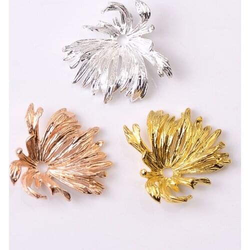10 PCS 26MM Vintage Accessories Metal Alloy Hollow Out The Leaves DIY Jewelry Accessories