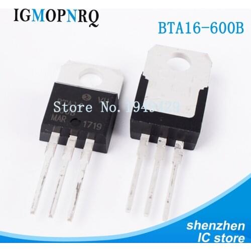 100PCS/lot BTA16-600B TO-220 BTA16-600 BTA16 Triac 16 Amp 600 Volt New