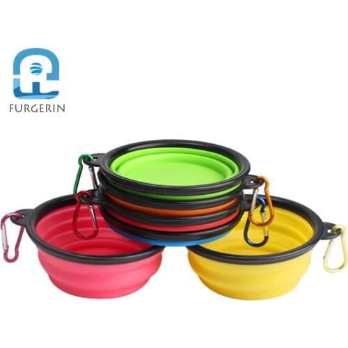 2PCS Collapsible Foldable Silicone Dog Food Bowl for dog bowls Outdoor Travel Portable Food Container Pet Feeder Products