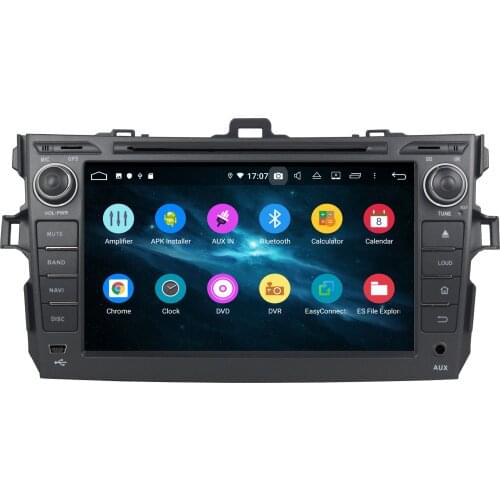8" Android 9.0 Car Multimedia Player For Toyota Corolla 2006-2011 Stereo 6 Core DVD Player PX6 Radio Audio Navigation DSP GPS