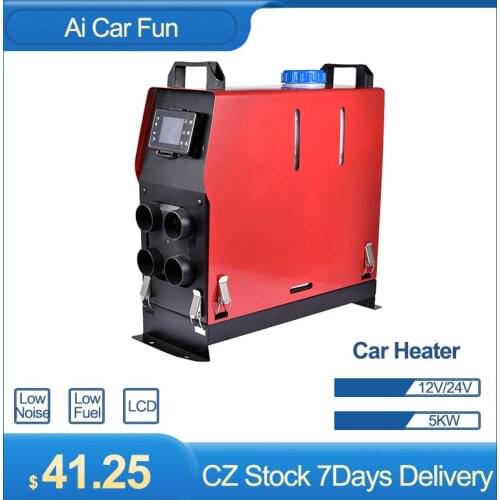 5KW Car Heater 12V 24V Low Noise Diesel Heater Defroster For Truck Webasto Camper Van Motorhome With Remote Control LCD Display