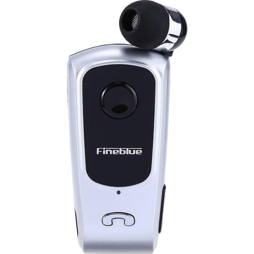 FineBlue F920 In-Ear Bluetooth Earphones Headset Wireless Hands Free Retractable Earbuds With Collar Clip Calls Remind Vibration