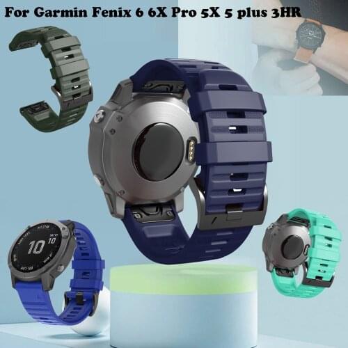 For Garmin Fenix 6 6X Pro 5 5X Plus Mk2 Easy fit Silicone watch bracelets Quick Release 22 26mm Forerunner 945 smart watch strap