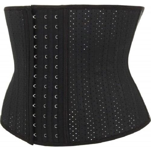 Women Waist Trainer Belt Tummy Control Cincher Belt 25 Steel Boned Latex Sauna Sweat Girdle Slim Belly Shapewear Waist Trimmer