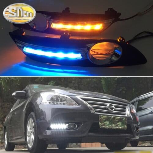 SNCN 2PCS LED Daytime Running Light For Nissan Sentra 2012 - 2015 Car Accessories Waterproof ABS 12V DRL Fog Lamp Decoration