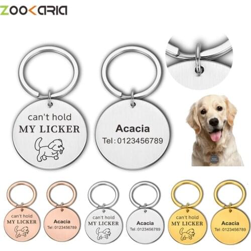 Customized Dog ID Tags Metal Name Tags for Puppies Cat Anti-Lost Pet Nameplate for Dogs Pitbull Cats Engraving Fee Included