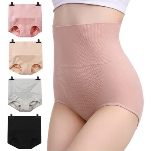 Women High Waist Sexy Padded Body Shaper Seamless Cotton Control Panties Slimming Lingerie Underwear Breathable Ladies Briefs