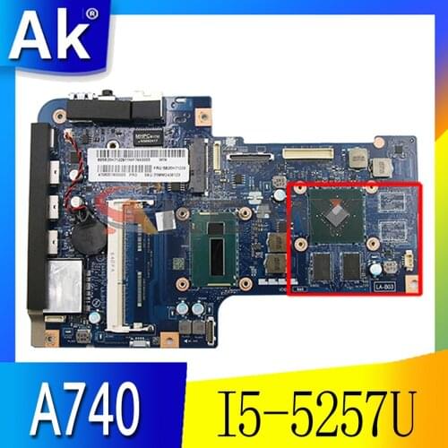 LA-B031P For Lenovo AIO A740 A540 All-in-one Laptop Motherboard With CPU I5-5257U PM DDR3 100% Fully Tested