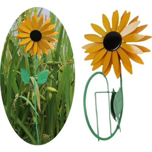 Garden Metal Art Wind Spinner 3D Metal Decorations Backyard Indoor Outdoor Rotated Windmill Patio Ornaments