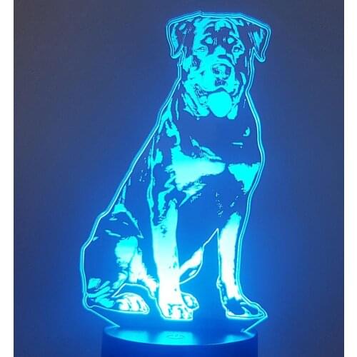 Dog Modeling 3d Home Lighting Desk Lamp Colorful Touch Nightlight Habba Dog Head 3d Desktop Setting Small Table Lamp