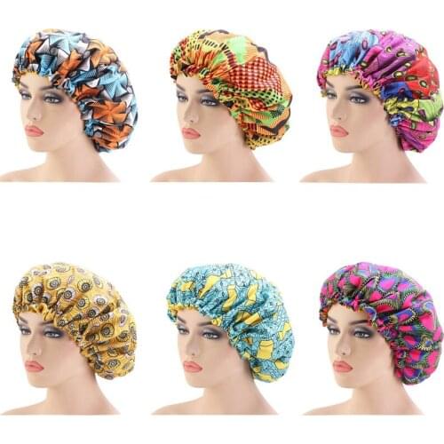 Fashion Silky Big Bonnet for Women Satin Lined Bonnets Night Sleep Cap Winter Hat Lady Turban Headwrap Hat Hair Wrap Accessories