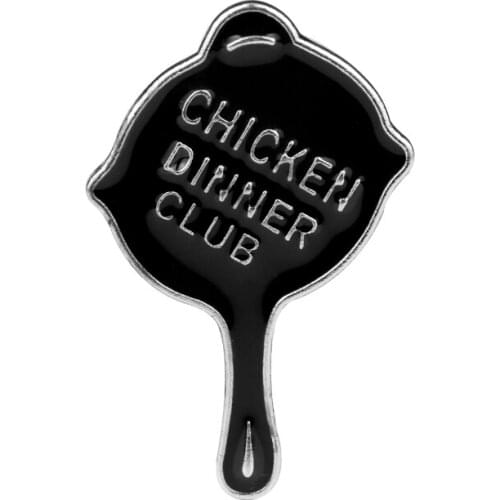 MQCHUN Chicken Dinner Club Brooches Playerunknowns Battlegrounds PUBG Enamel Metal Badge Lapel Pin Game Jewelry Souvenir Gifts