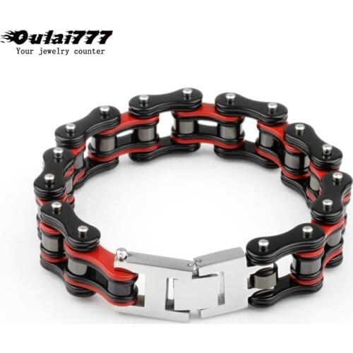 Man charm bracelets hip hop bracelet men stainless steel bicycle chain men bracelet mens locomotive male accessories gifts for