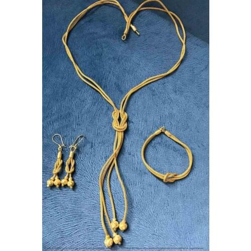 Infinity Figured Trabzon Kazaziye Silver Triple Set