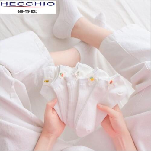 New Socks Female Summer Thin Boat Socks Japanese Ins Trend Cute Fruit Socks Breathable Student Socks Ladies Short Cotton Socks