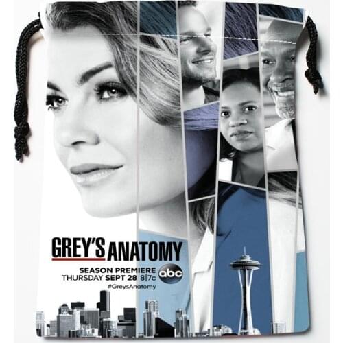 New Custom Greys Anatomy Bags Custom drawstring bag Printed gift bags 18*22cm Compression Type Bags