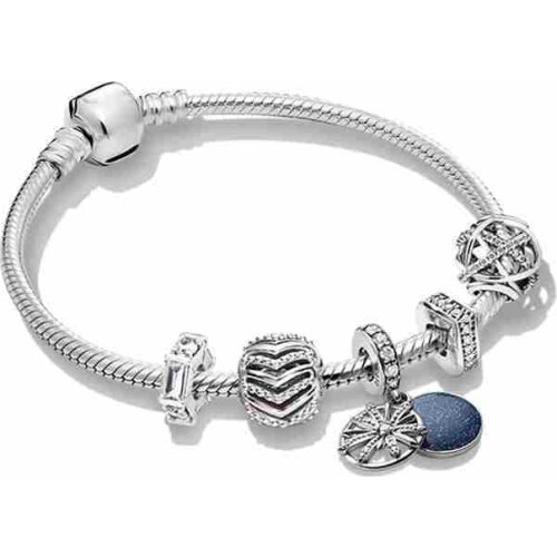 925 Silver Sterling New Elegant Charm Fireworks Hanging String Charm fashion Bracelet Conjure