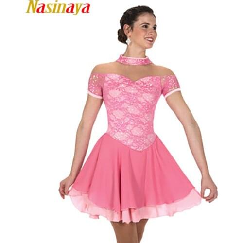 Nasinaya Figure Skating Dress Customized Competition Ice Skating Skirt for Girl Women Kids Patinaje Gymnastics Performance 281