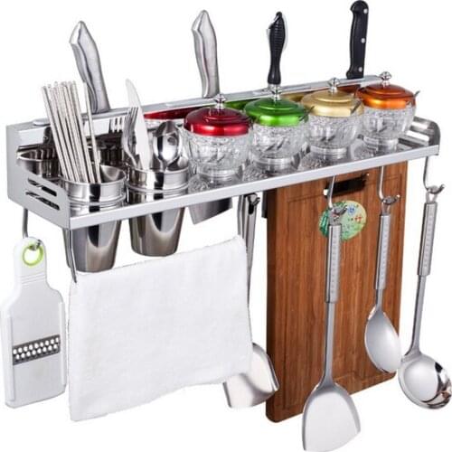 Stainless steel pendant kitchen shelf multi-function hang 304 stainless steel tool post 60 cm double hook DJH062 cup activity