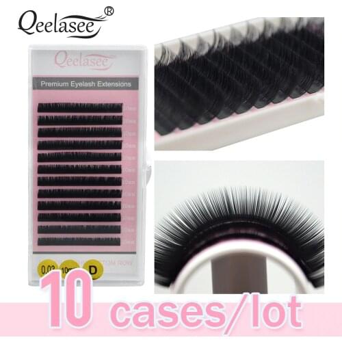 All Size 10 Trays Wholesale Volume Lashes Extension 3D Mink False Eyelashes Individual Eyelash Beauty Brand Factory Supplies