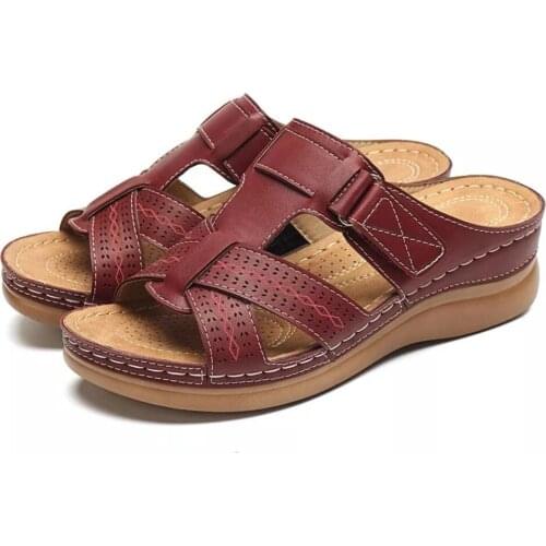 Sandals Women Summer New 2021 Open Toes Summer Women Sandals Non-Slip Womens Shoes Chunky Heel Femme Large Size Gladiatorshoes