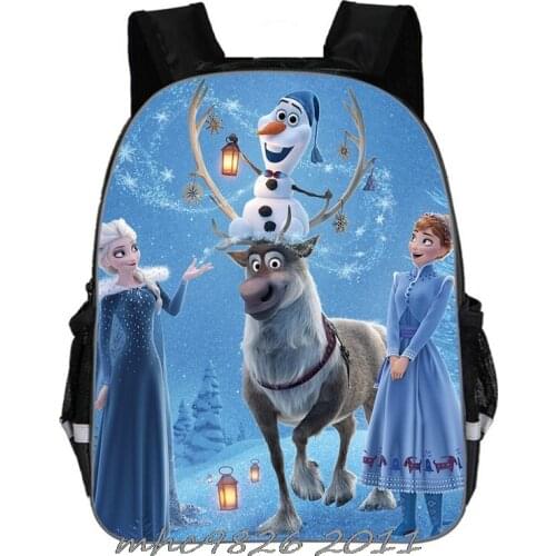 Disney Girl School Bags Child Frozen Elsa Printing Backpack Kindergarten Student Cute Girls Childrens Schoolbag Waterproof Kids