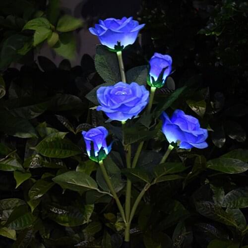 Garden Light Solar Flower Light Realistic Rose Flower Lamp Led Solar Decorative Gardening Gift For Garden Lawn Pathway