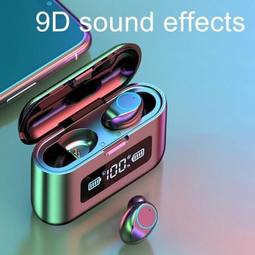 F9-281 Noise Reduction LED Screen Touch Bluetooth 5.0 TWS Earphone Wireless Headset