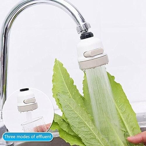 360 Rotary Faucet Sprayer 3-Speed Adjustable Faucet Turbo Shower Head Sprinkler Diffuser Adapter Kitchen Tool Accessories