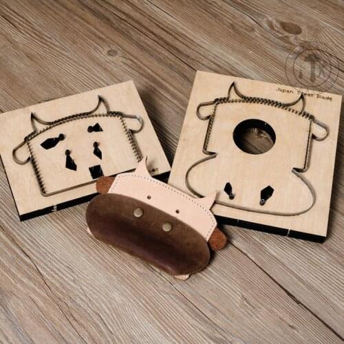 ZONESUN Customized Calf Shape Leather Coin Holder Purse Minimalist Wallet Cutting Mold Die Cutter Animal Japanese Steel