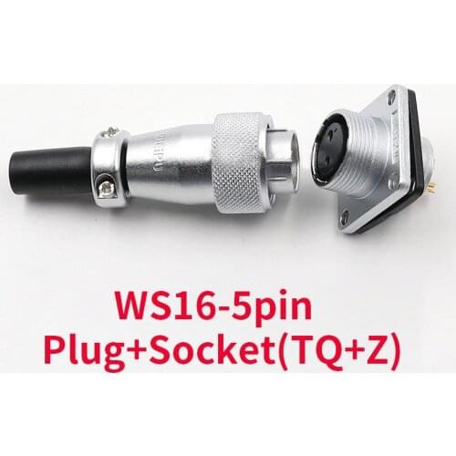 1set 5 pin Waterproof WS16 Connector Male + Female High Voltage Connectors Plug Socket Industrial Power Aviation Connector Plug