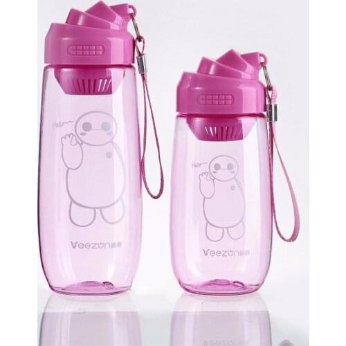 1PC Hot Sports Bounce Cover Water Bottles 450ml Healthy Plastic Cycling Outdoor Travel Bottle My Water Bottle Shaker JA 0011