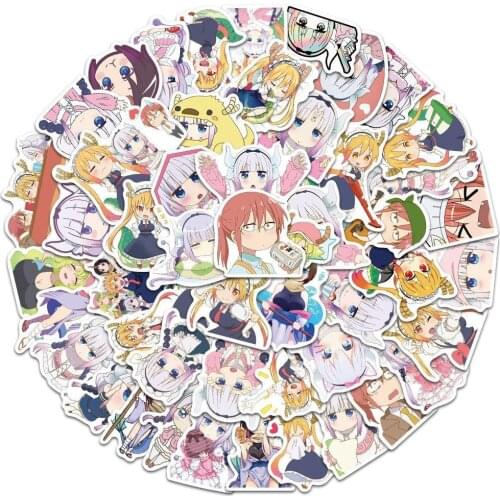 10/30/50PCS/ Cartoon Anime Kobayashis Dragon Maid Graffiti Laptop Skateboard Guitar Fridge Waterproof Sticker Wholesale