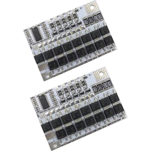 2 Pcs Bms 12V 16.8V 21V 100A Li-Ion Ternary Lithium Battery Protection Board with Balance Pcm 18650 Lipo Bms Protection Pcb(4S