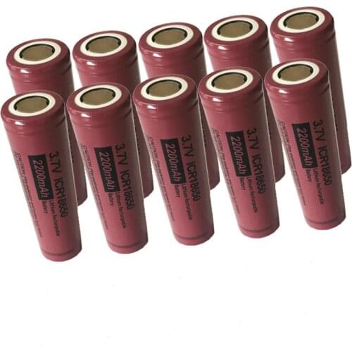 200Pcs PKCELL ICR 18650 ICR18650 3.7v Rechargeable Li-ion Battery 2200mAh Flat Top NO Pcm For Flashlight