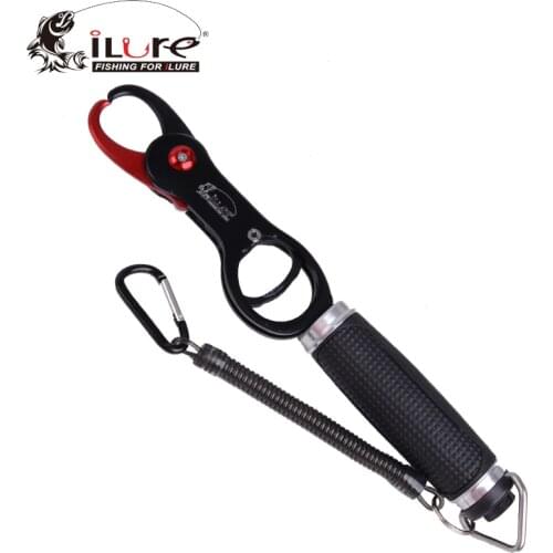 33cm 217g Aluminum ultra Light Fishing Controller With Scales and Lanyard Portable fishing grip fish gripper lip grip