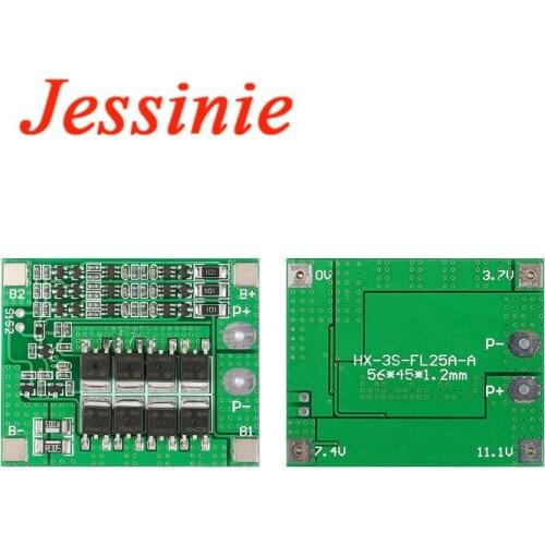 3S 11.1V 12.6V 12V 25A 18650 Lithium Lipo Cell Battery Charger Board Li-ion Battery Charging PCB BMS Board Protection Module