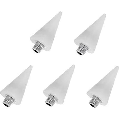 5Pcs Nail Dotting Wax Pencil Head Replaceable Beads Rhinestones Gems Picker Self-adhesive Nail Tips Picking Tool - White