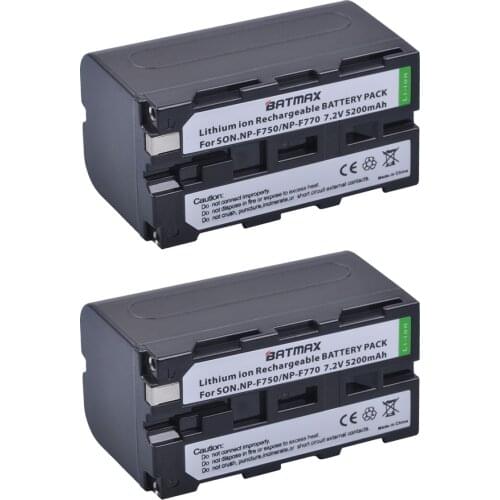 5200mAH 2Pcs NP-F750 NP-F770 NP F750 NP F770 Battery For Sony CCD-TR917 CCD-TR940 CCD-TRV101 CCD-TRV215 CCD-TRV25 CCD-TRV36