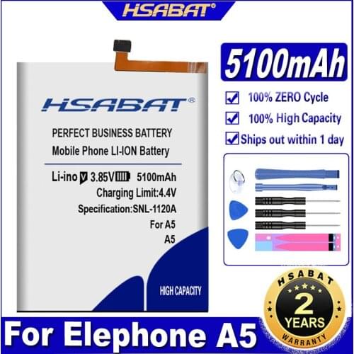 HSABAT A5 4600mAh Battery for Elephone A5 A 5 Batteries