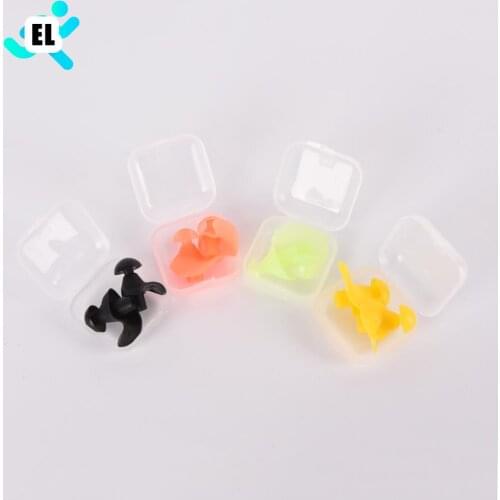 1Pair Soft Silicone Ear Plugs Sound Noise Reduction Earplug With Retail Box for Swim Sleep Snoring Swimming Accessories