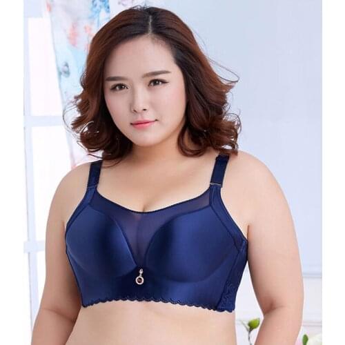 Unlined Wire Free Big Bras No Rims Seamless Brassiere for Plus Size Womens Underwear Bh C D E Cups 44 46 48 50 Bralette